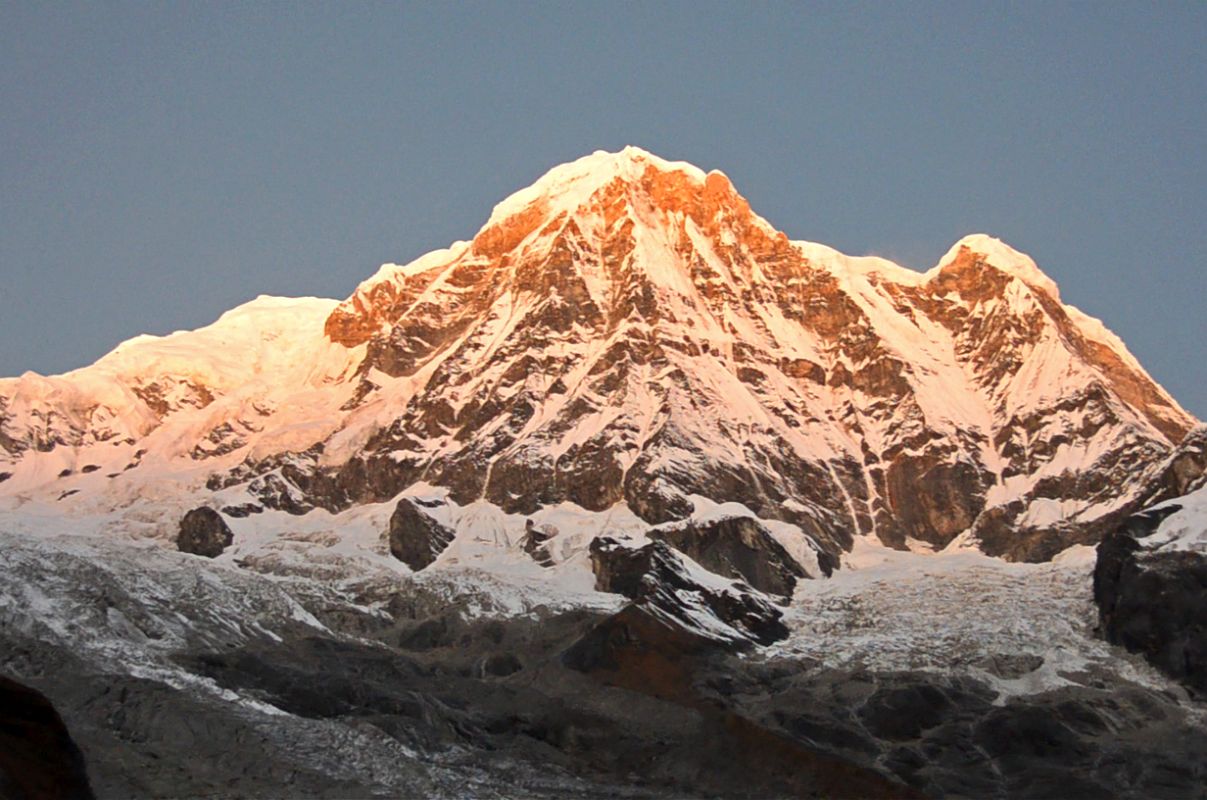 01 Annapurna South At Sunrise From Annapurna Base Camp In The Annapurna Sanctuary 